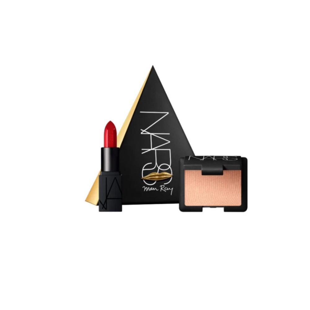 NARS MAN RAY LOVE TRIANGLE SET AUDACIOUS LIPSTICK RITA + HOT SAND BLUSH 0.08 oz